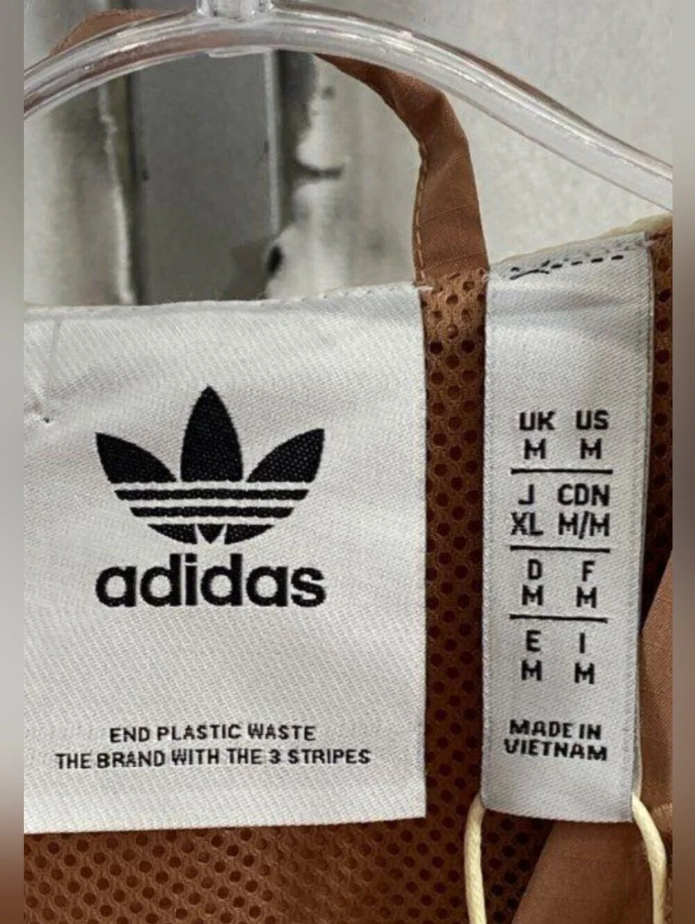 Adidas-originals Graphic Planet Windbreaker Jacket 'Clay Strata' Size M NWT